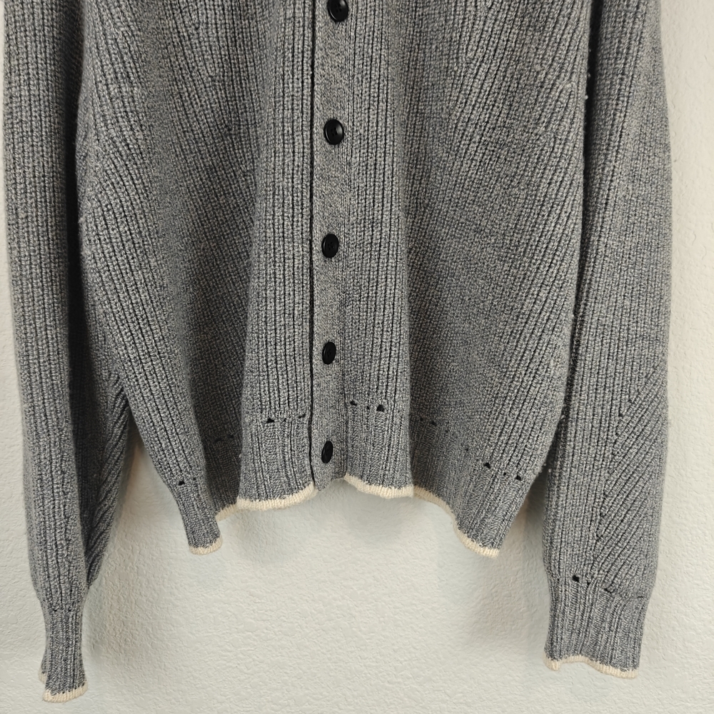 Proenza Schouler White Label Double V Neck Wool Cardigan Sz LG Women's - Picture 13 of 16